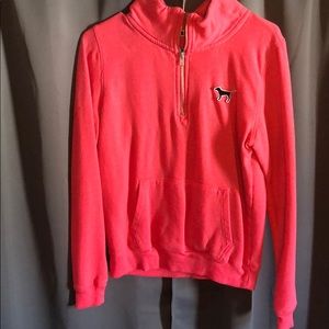 VS Pink Half zip pullover